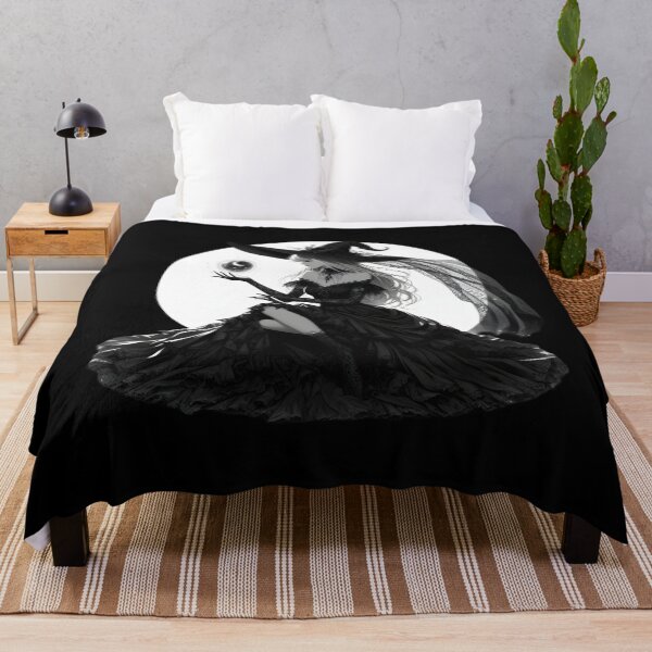 Item preview, Enchanting Gothic Witch with Crescent Orb designed and sold by IllumeInk.