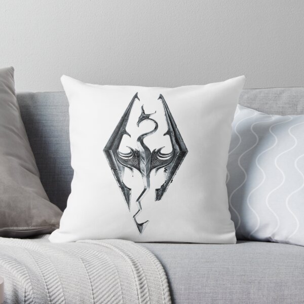 Skyrim Logo Throw Pillow