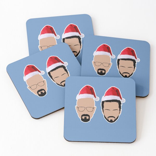 Item preview, Mr White and Jesse Merry Christmas illustration designed and sold by ZooStateofMind.