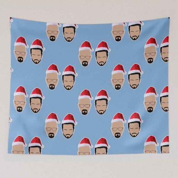 Item preview, Mr White and Jesse Merry Christmas illustration designed and sold by ZooStateofMind.