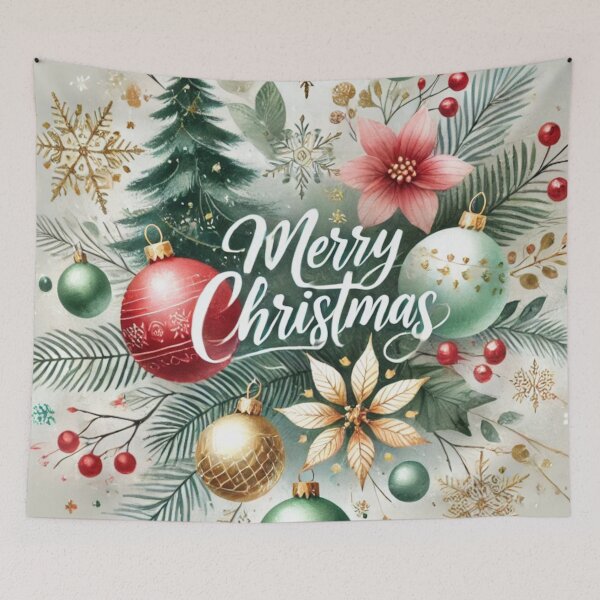 Item preview, Merry Christmas Ornament Bliss designed and sold by LyssasMindArt.