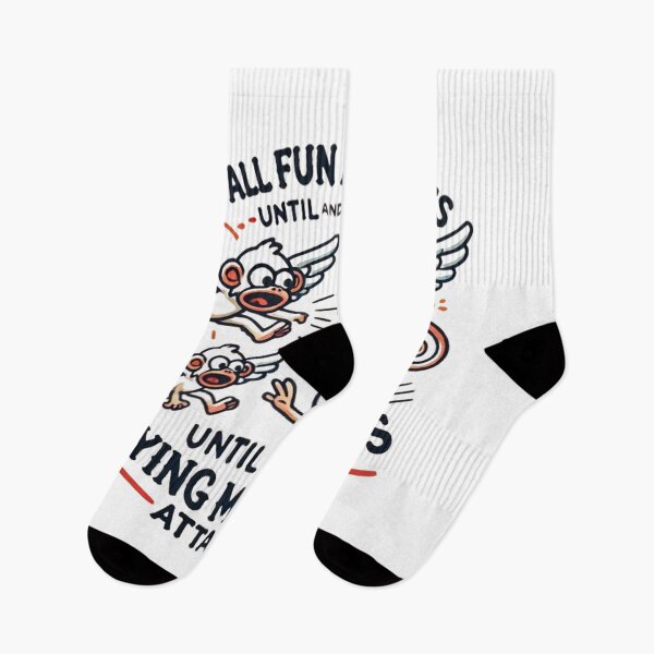 Item preview, It's All Fun & Games Until The Flying Monkeys funny design designed and sold by SztylishDesigns.