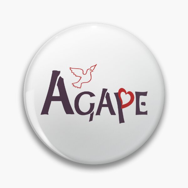 Artikelvorschau, Agape in Lila mit Herz und Taube entworfen und verkauft von Finfell.