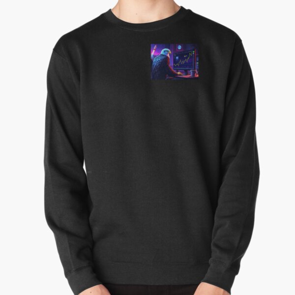 Qom Eagle reviewing his trades Pullover Sweatshirt
