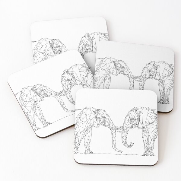 Item preview, Minimalist Line - Elephants designed and sold by KootenayDesigns.