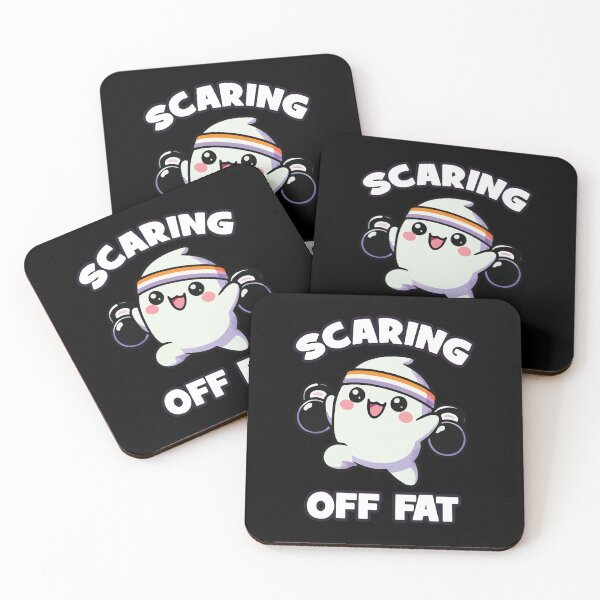 Item preview, Scaring Off Fat - Funny Ghost Halloween Gym Fitness Workout designed and sold by chantastical.
