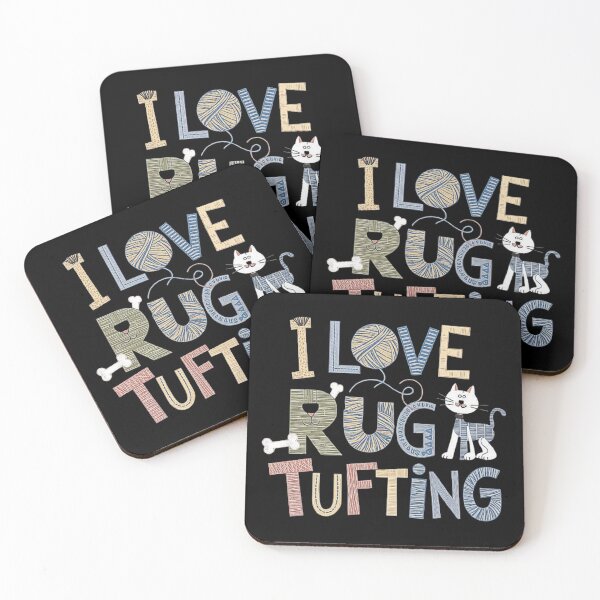 Item preview, I Love Rug Tufting – Cute Crafting Design with Cat designed and sold by love3617.