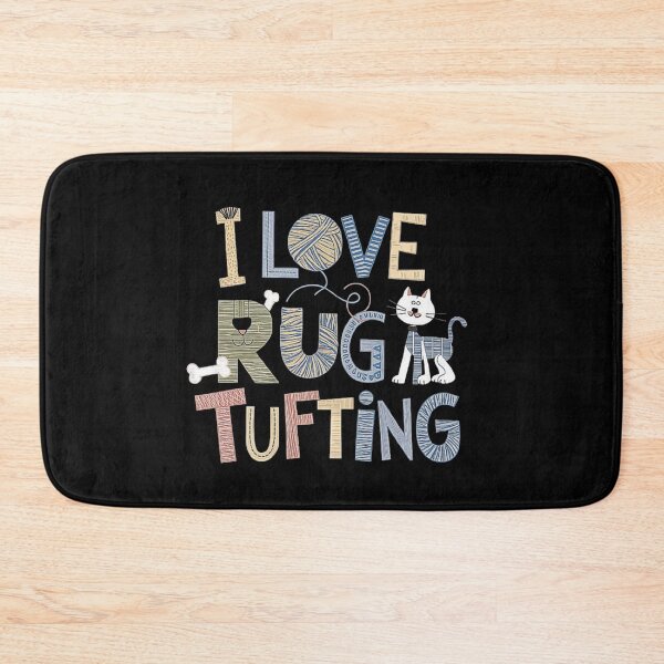 Item preview, I Love Rug Tufting – Cute Crafting Design with Cat designed and sold by love3617.