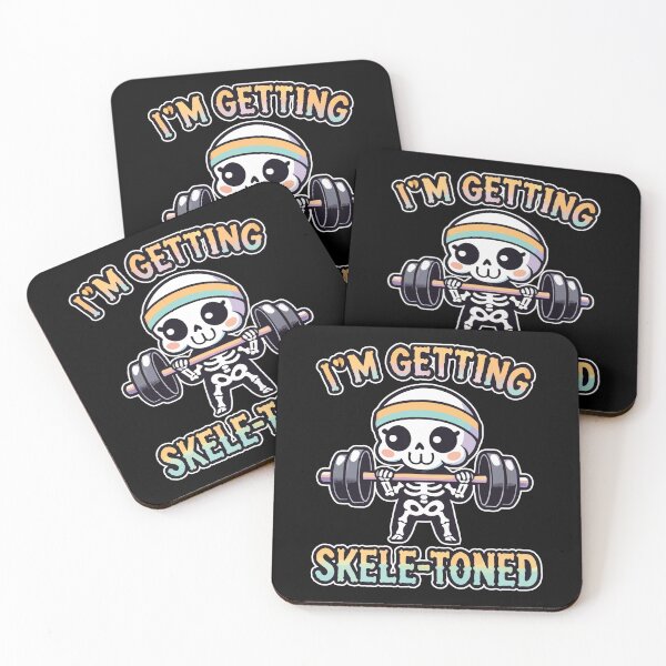 Item preview, Getting Skele-Toned - Funny Halloween Gym Workout designed and sold by chantastical.