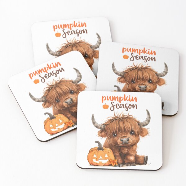 Item preview,  Pumpkin and cow, bull, little bull, halloween in the Country,  Halloween farm designed and sold by KolorellaS.