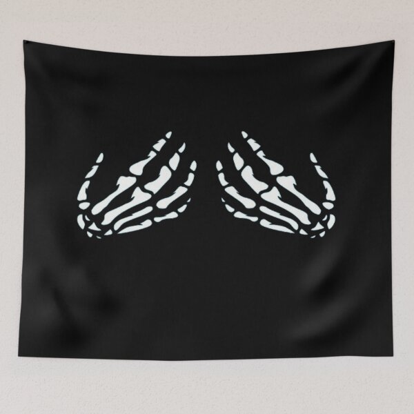 Item preview, WHITE Sassy Skeleton Hands Halloween Costume Tee | Halloween designed and sold by ThisTee.