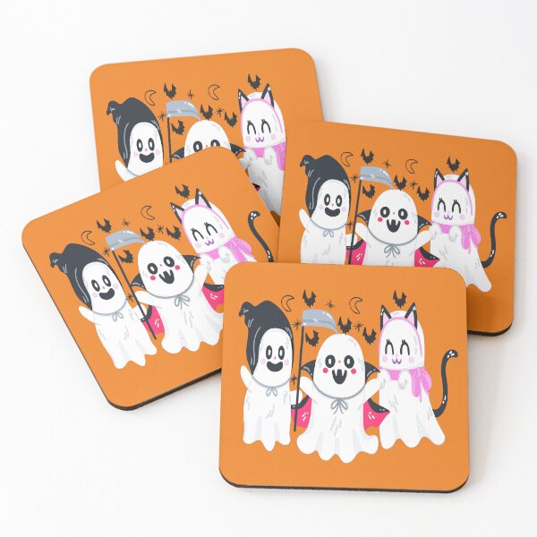 Item preview, Adorable Ghost Trio Halloween graphics – Fun Ghost Costume Design for Kids and Adults designed and sold by nouradesinger.