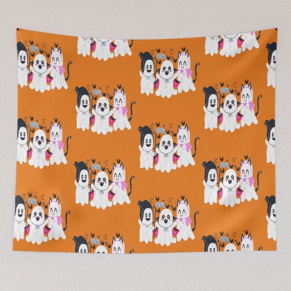 Item preview, Adorable Ghost Trio Halloween graphics – Fun Ghost Costume Design for Kids and Adults designed and sold by nouradesinger.