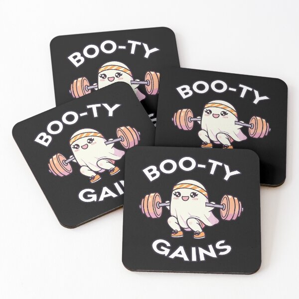 Item preview, Boo-ty Gains - Funny Gym Ghost Halloween Workout designed and sold by chantastical.