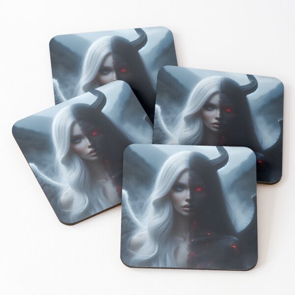 Item preview, Half angel half demon girl designed and sold by GalleryBrisArt.