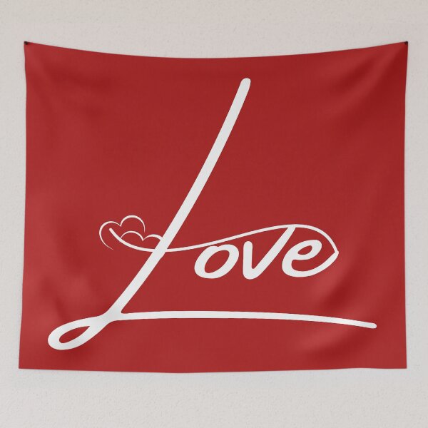 Item preview, Love Text Letters hear art designed and sold by Modern-Tropical.