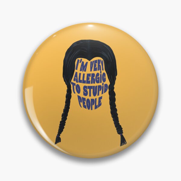 Item preview, I'm Very Allergic to Stupid People - Gothic Dark Humor Minimalist Art designed and sold by PricklyBearArt.