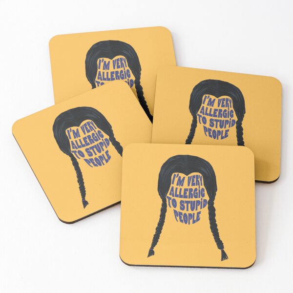 Item preview, I'm Very Allergic to Stupid People - Gothic Dark Humor Minimalist Art designed and sold by PricklyBearArt.