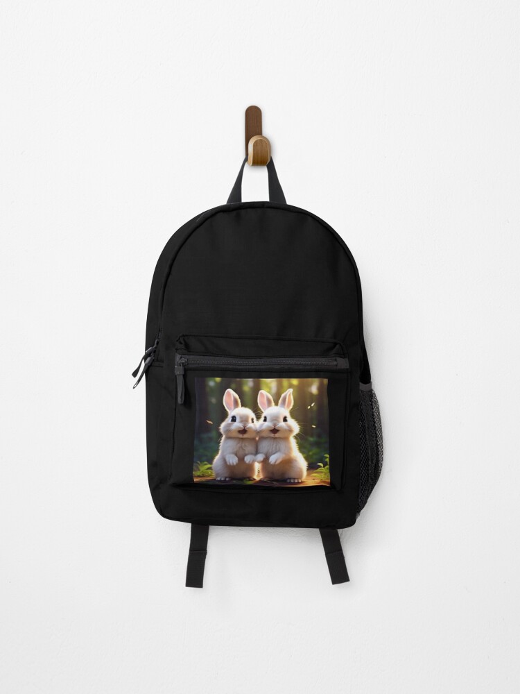 Thumbnail 1 of 3, Backpack, Adorable pet rabbit designed and sold by JoeCollection.