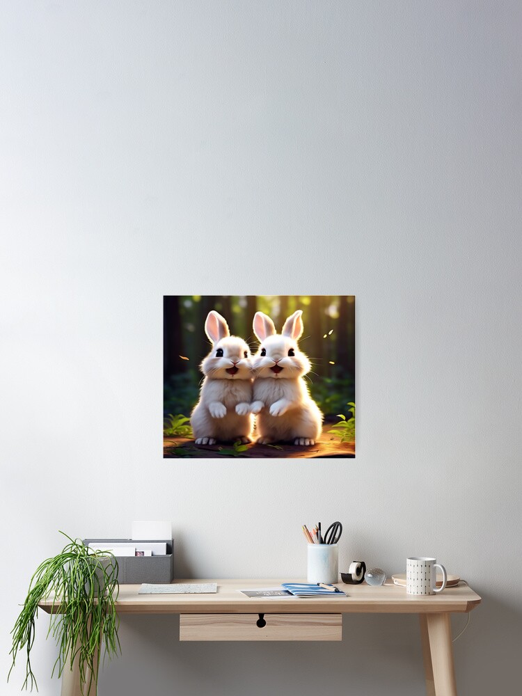 Thumbnail 2 of 3, Poster, Adorable pet rabbit designed and sold by JoeCollection.
