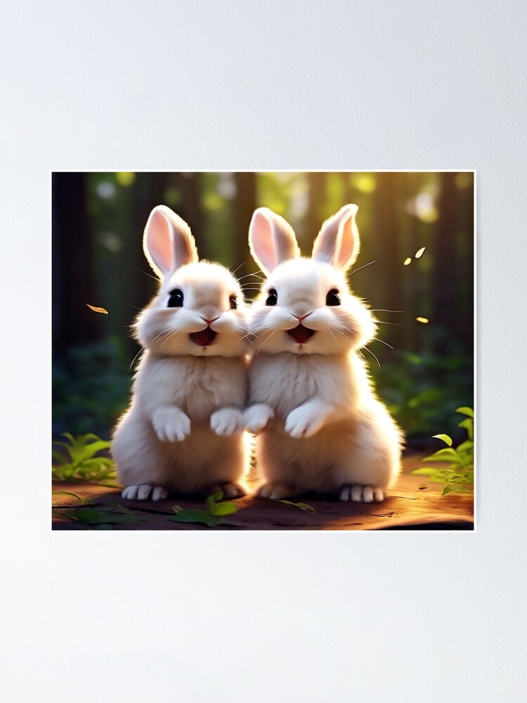 Thumbnail 1 of 3, Poster, Adorable pet rabbit designed and sold by JoeCollection.