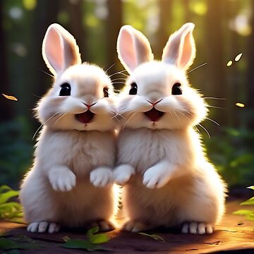 Artwork thumbnail, Adorable pet rabbit by Collection de trésors 