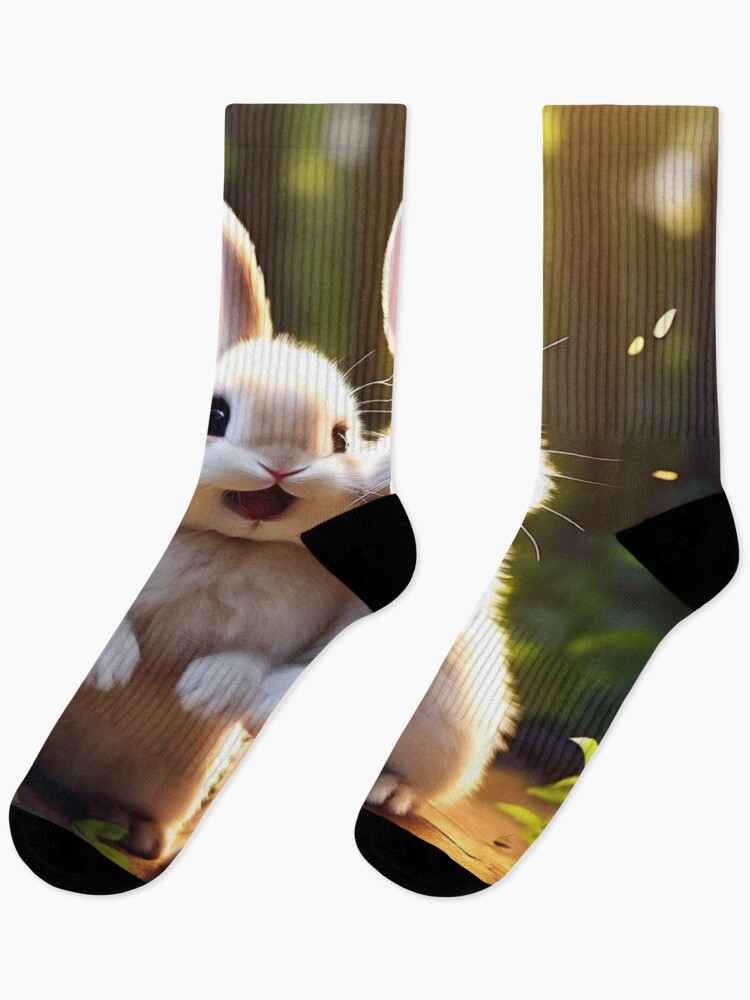 Thumbnail 1 of 5, Socks, Adorable pet rabbit designed and sold by JoeCollection.
