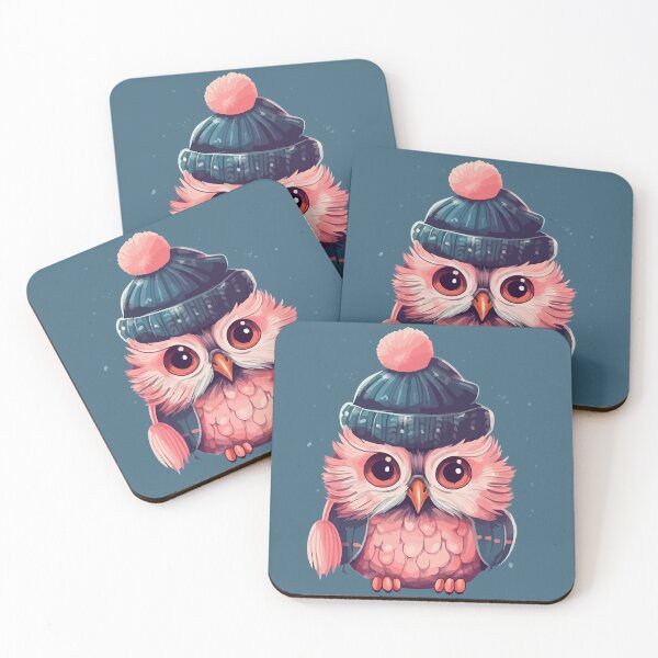 Item preview, Cute owl wearing a pom pom toque designed and sold by Amir Faysal.