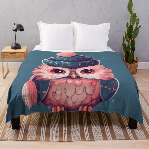 Item preview, Cute owl wearing a pom pom toque designed and sold by Amir Faysal.