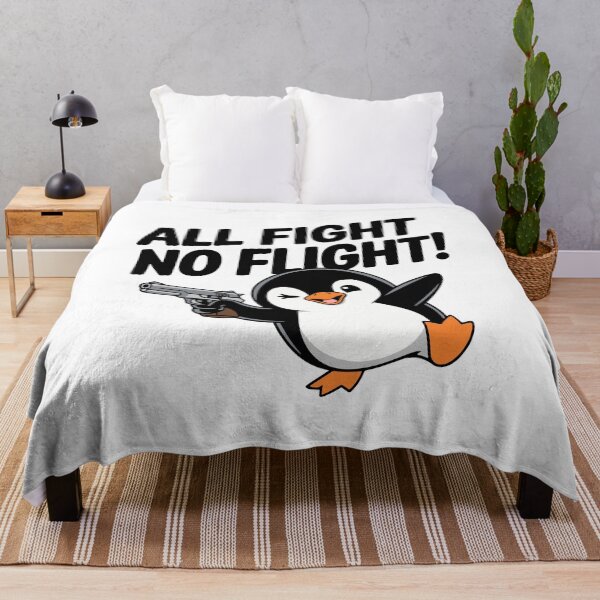 Item preview, All Fight No Flight! Cute Penguin Pun designed and sold by PMCreative.