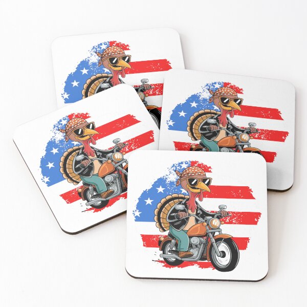Item preview,   Turkey on Bike, Funny Thanksgiving  Vacation Turkey on Motorbike,  designed and sold by KolorellaS.