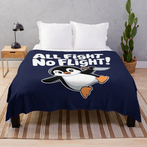 Item preview, All Fight No Flight! Funny Penguin Pun designed and sold by PMCreative.
