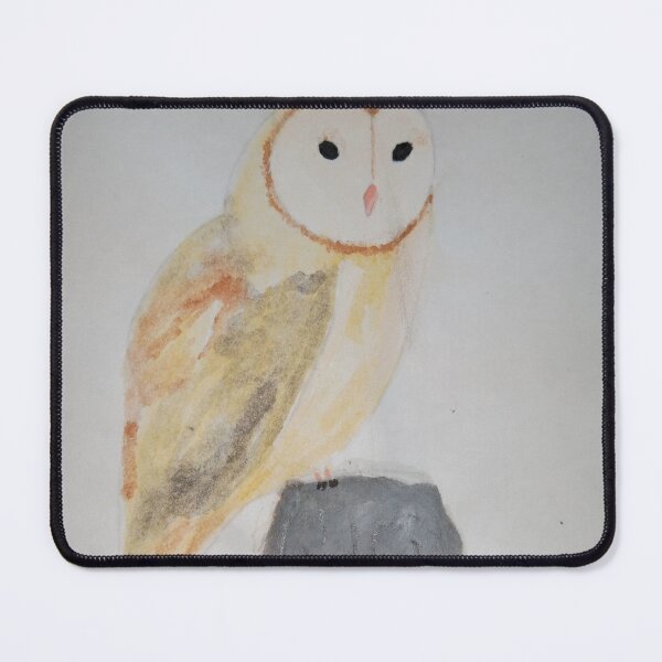 Item preview, Watercolor of an owl on a tree trunk designed and sold by NaturaFotos.