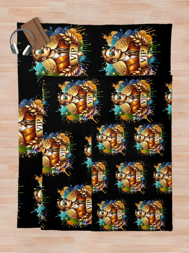 Imagen 5 de 6, Manta con la obra VIP, diseñada y vendida por GoldenPattern.