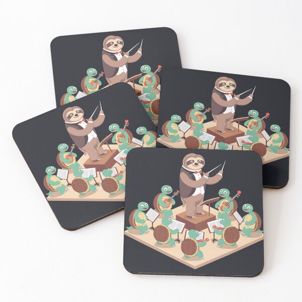 Item preview, Sloth Conducting an Orchestra of Turtles designed and sold by Very Good Tees.