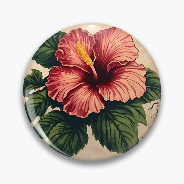 Item preview, Tropical Elegance: The Hibiscus Vintage Stamp designed and sold by Vintagestamps.
