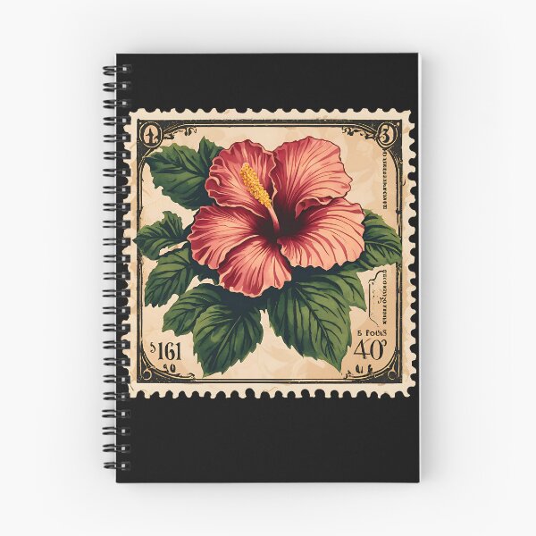 Item preview, Tropical Elegance: The Hibiscus Vintage Stamp designed and sold by Vintagestamps.