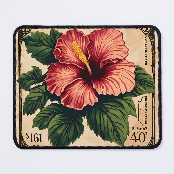 Item preview, Tropical Elegance: The Hibiscus Vintage Stamp designed and sold by Vintagestamps.