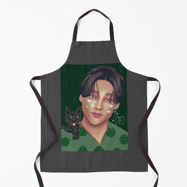 Item preview, Ateez Wooyoung with black cat designed and sold by fayetheartist.
