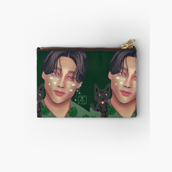 Item preview, Ateez Wooyoung with black cat designed and sold by fayetheartist.