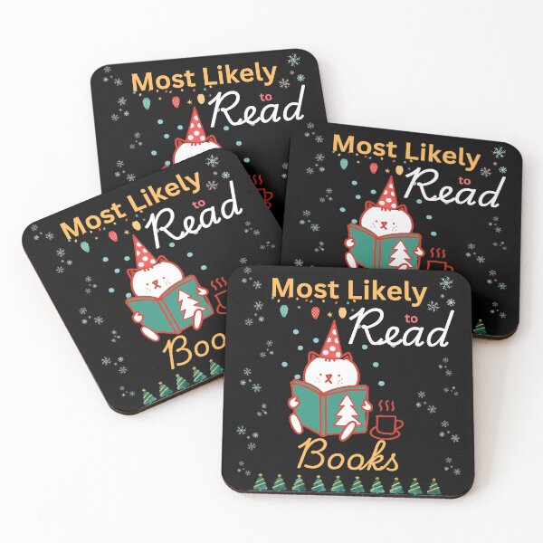 Item preview, Most Likely To Read Books - Funny Christmas Cat  designed and sold by Cat Stories.