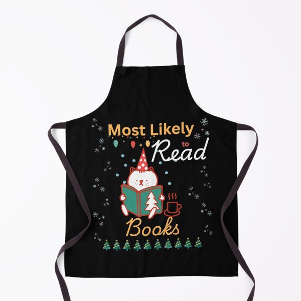Item preview, Most Likely To Read Books - Funny Christmas Cat designed and sold by Cat Stories.