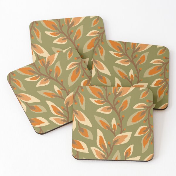 Item preview, Whispering Floating Foliage Olive Green Yellow Orange 6-L designed and sold by MizFlaire.