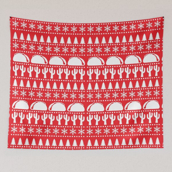 Item preview, Tacos Ugly Christmas Sweater Pattern designed and sold by HotHibiscus.