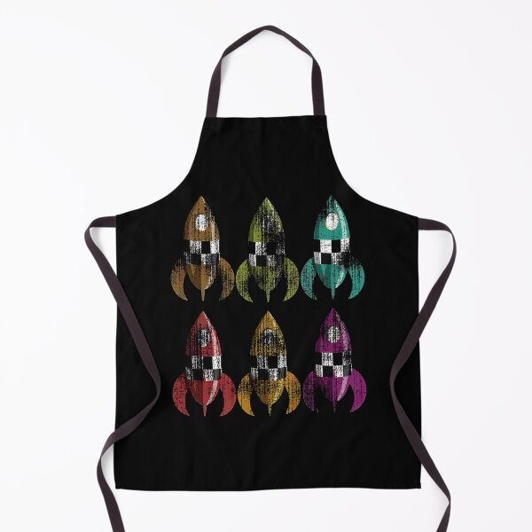 Item preview, Six Colorful Retro Rockets (Worn Effect) designed and sold by Ravvick.