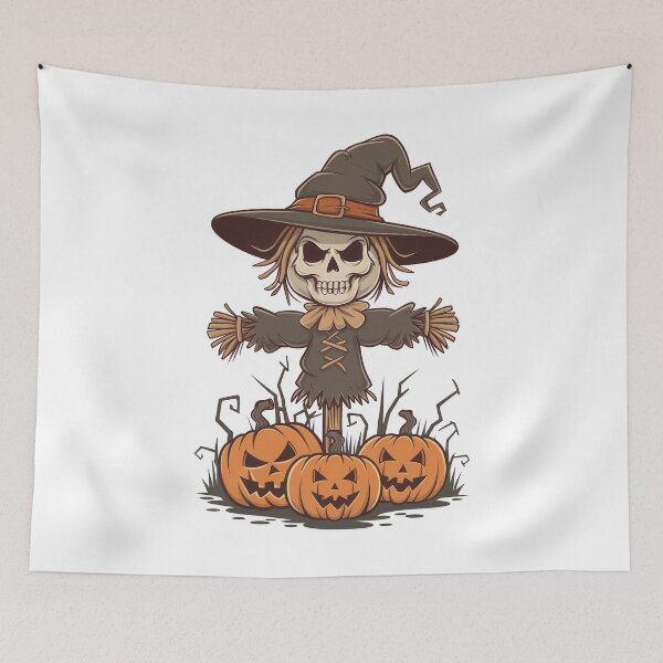 Item preview, Halloween Scarecrow and Pumpkins designed and sold by Angry Swan Designs.