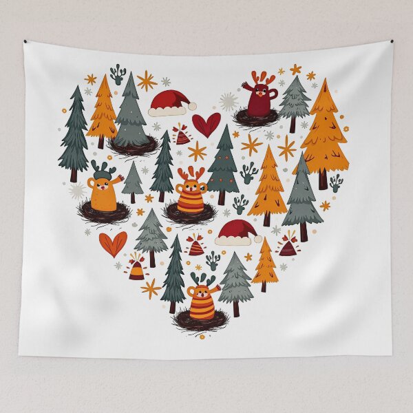Item preview, Heart Shape Christmas Design | Festive Holiday Season Apparel designed and sold by Brizvid.