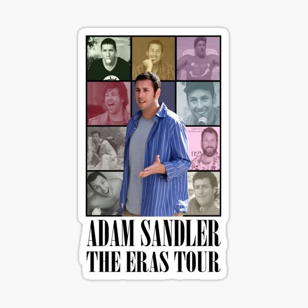 Vista previa del artículo con la obra «Camiseta de la gira The Eras de Adam Sandler, en mi era de Adam Sandler», diseñado y vendido por Capisedo.