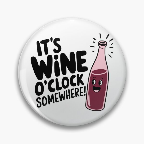 Item preview, It's Wine O'Clock Somewhere! Cute Mushroom Pun designed and sold by PMCreative.