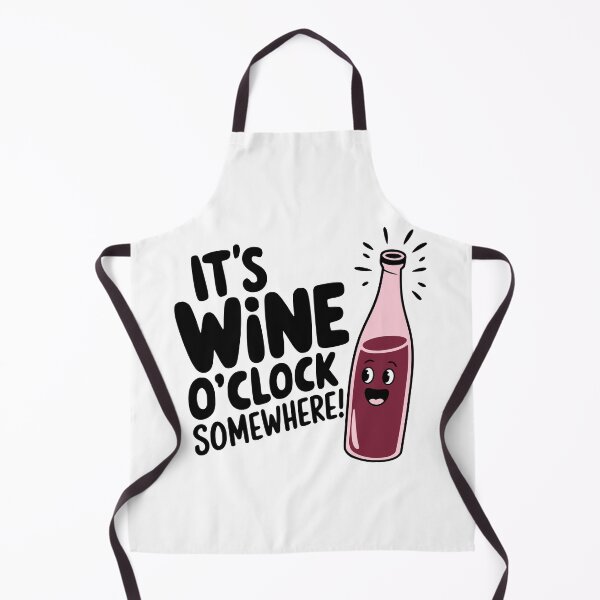 Item preview, It's Wine O'Clock Somewhere! Cute Mushroom Pun designed and sold by PMCreative.